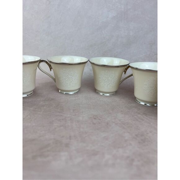 Lenox Moonspun Tea Cups Set of 6 - Picture 2 of 10